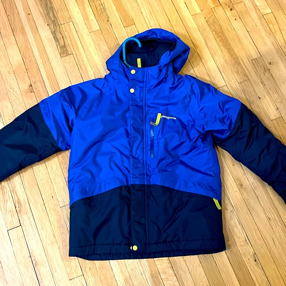 Patagonia blue boys waterproof jacket
